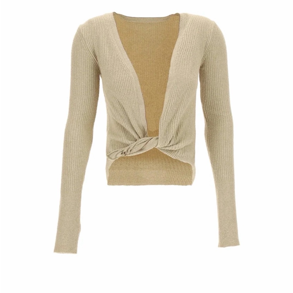 Jacquemus Le Gilet Noué Twisted V-Neck Cardigan